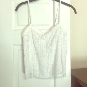 Crop lace tank top